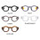 Blue Light Blocking Round Reading Glasses Transparent Grey 0 8