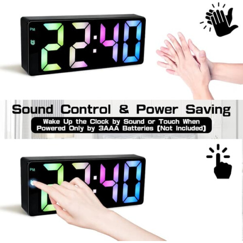 Digital Alarm Clock with Adjustable Brightness for Home 2
