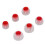 Silicone Earplugs Sound Isolating 6 pcs Transparent Red 3 8