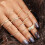 Retro twisted knuckle rings rhinestone set 12 pcs 4