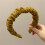 Wide hair band brown bow 5