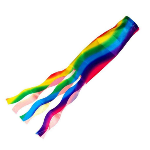 3X Rainbow Windsock Wind Streamer Flag Garden Camping Decoration Flag 70CM 2