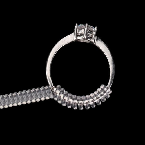 Plastic Transparent Ring Size Adjuster Guard Large 4pcs 2