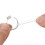 Plastic Transparent Ring Size Adjuster Guard Large 4pcs 7