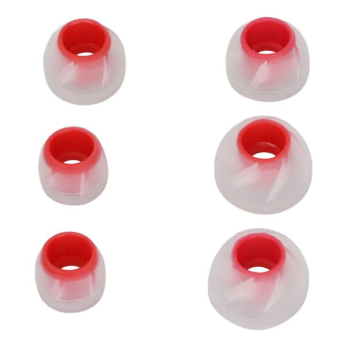 Silicone Earplugs Sound Isolating 6 pcs Transparent Red 3 1