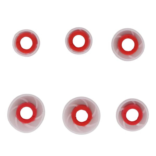 Silicone Earplugs Sound Isolating 6 pcs Transparent Red 3 2