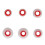 Silicone Earplugs Sound Isolating 6 pcs Transparent Red 3 4