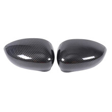 Espejo Retrovisor Lateral de Coche de Fibra de Carbono Real Decorar Cubierta Embellecedora Pegatina Accesorios para 500 2008-2023