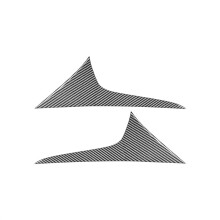 Carbon Fiber for  Mustang Mach-E 2021-2024 Car Window Rear Side Cover Trim Sticker Accessories
