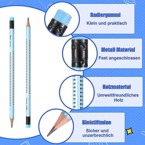 Graphite Pencils HB30 with Eraser for Writing and Drawing 2