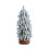 Flocked tabletop Christmas tree set with wood base 3-pack 5