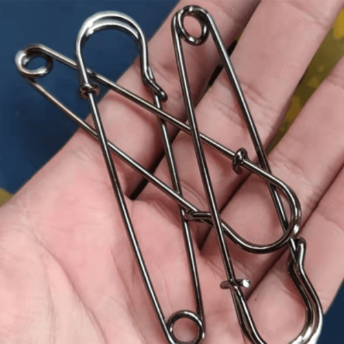 Safety Pins Brooch Pins Silver 70mm 10pcs 2