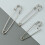 Safety Pins Brooch Pins Silver 70mm 10pcs 8