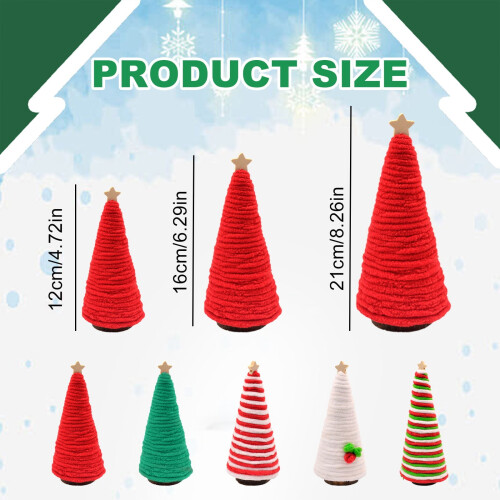 Velvet Christmas Tree Table Decor Green 4.72 Inch 2
