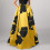 Dame Boheme Blomster Maxi Nederdel Gul 5