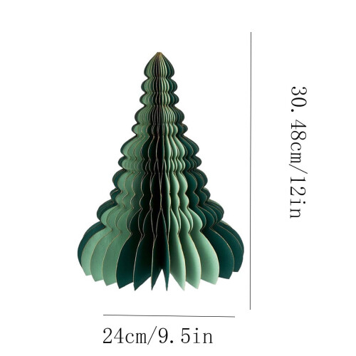 Paper Christmas Tree Tabletop Decor 12 inch White 2