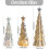 Illuminated Glass Christmas Tree LED Silver Decor 1pc 3