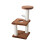 Cat Tree Brown Plush Multi-Level with Sisal Posts and Toys 1