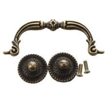 4X Antique Brass Cabinet Door Drawer Handles 100 mm