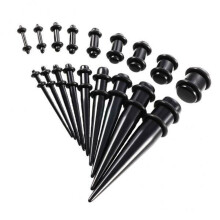 Ear Stretching Set: Gauge Tapers and Acrylic Tunnels,