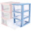 Storage Organizer Drawer Pink 23x17.3x13.5cm 2 pcs 1