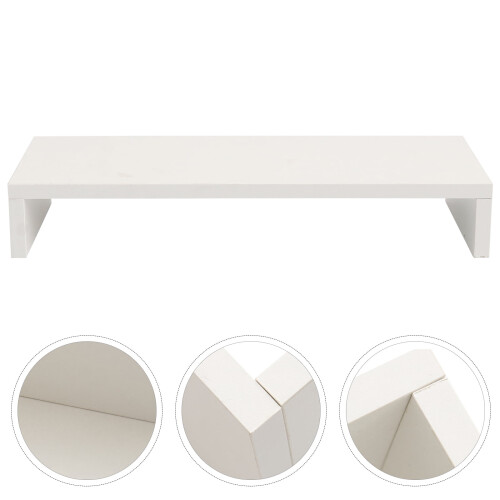Monitor Riser White Desktop Stand for Neck Pain Relief