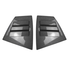 Car Rear Triangular Window Louvers Shutters Blinds Cover Trim for WRX STI VA 2014-2021 Carbon Fiber
