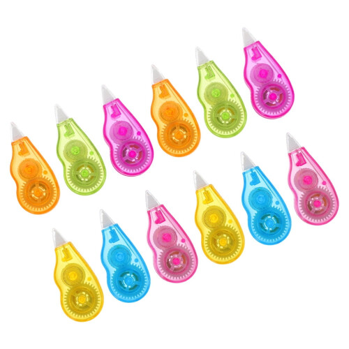 Correction Tape Plastic 12 Pieces for Students and Teachers