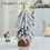Flocked Mini Christmas Tree Set with Wooden Base 3-Pack 5