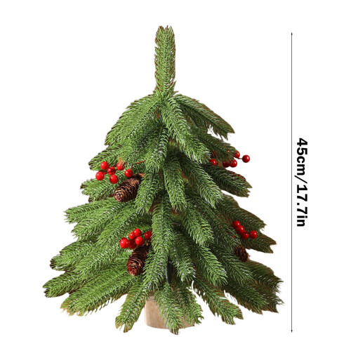 Mini Christmas Tree with Flocked Needles and Berries 6-inch 1