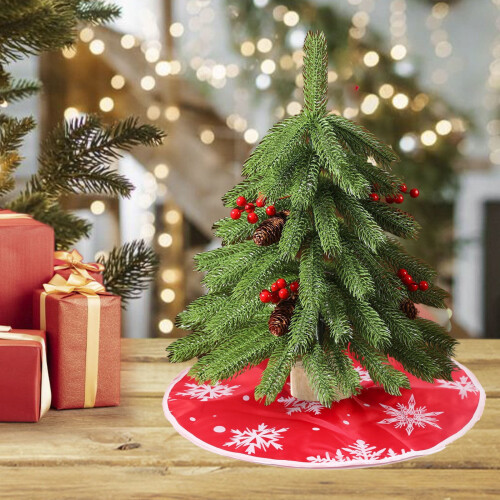 Mini Christmas Tree with Flocked Needles and Berries 6-inch 2