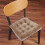 Square Dining Chair Cushions with Ties Khaki 4-Pack 7