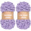 Dickes Schlingengarn Chenille Grau Batik 2er-Pack 1