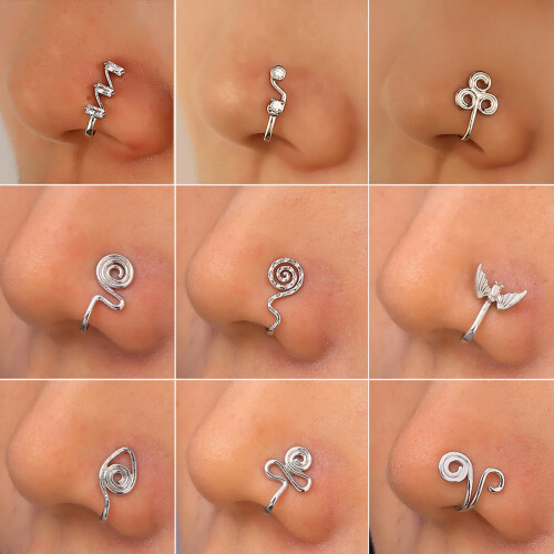 Nasenring, verstellbar, Edelstahl, Einheitsgröße