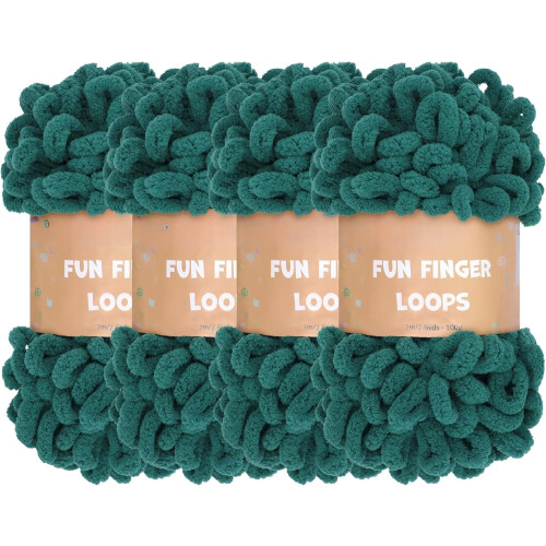 Bulky Loop Garn Soft Chenille 4-pak 7,6 yards pr. nøgle grå