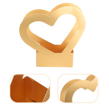 Scatola portafiori a forma di cuore con manico, regalo decorativo in carta