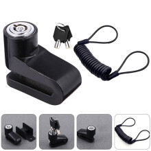 Antivol de disque de moto en alliage d'acier noir (2 pièces)