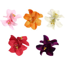 Pinzas para el cabello con flores de plumeria estilo hawaiano (6 unidades)