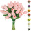 Tulipani artificiali effetto "tocco reale", colore lavanda e viola, 30 pezzi 1