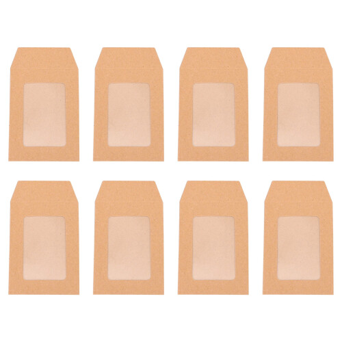 Kraft Coin Envelopes with Clear Window 25 pcs