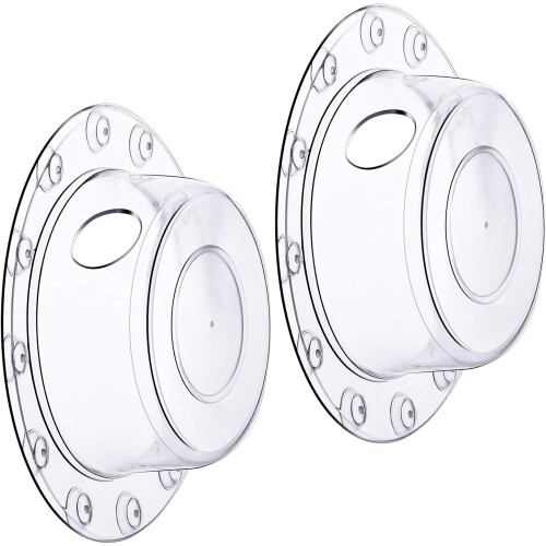 Badekarstopper, overløpsdeksel, 6,1 tommer, PVC, 2-pakning
