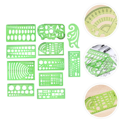 Set di stencil per disegno geometrico OUNONA, 11 pezzi