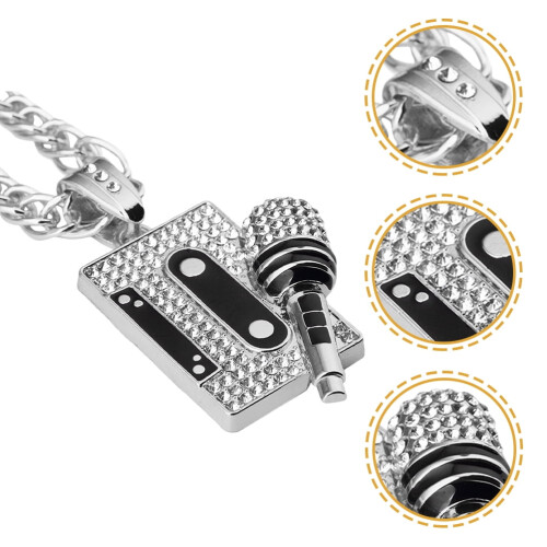 Conjunto de joyas con collar de micrófono para fiestas