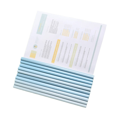 Pochettes transparentes pour CV (10 pièces, capacité de 60 feuilles)