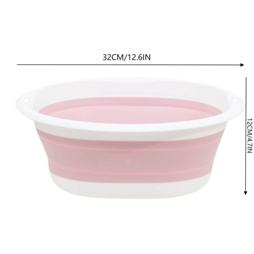 Foldable Washbasin Portable Collapsible Pink 1