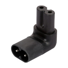 IEC 320 C7 to C8 90 Right-Angle AC Power Adapter