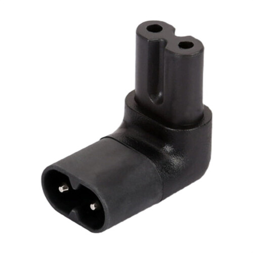 IEC 320 C7 to C8 90 Right-Angle AC Power Adapter