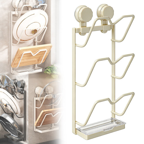 Panier de rangement mural pour cuisine avec 2 ou 3 compartiments