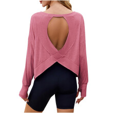 Sweat-shirt ample Ă manches longues et col rond pour femme, automne, tailles S Ă 2XL