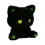 Peluche gatto emo con occhi verdi, 6,3 pollici 1